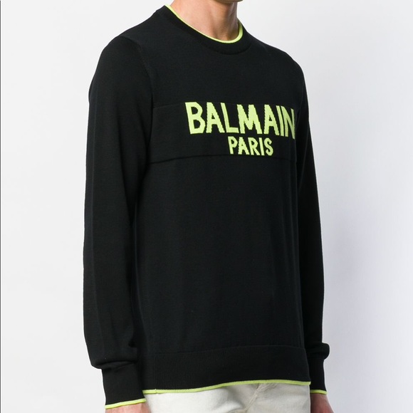 balmain crew neck sweater